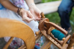 Ein Spinnrad im Detail 