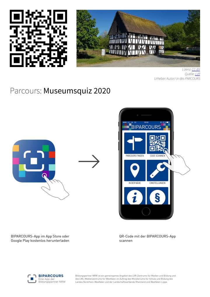 Smartphone mit BIPARCOURS App