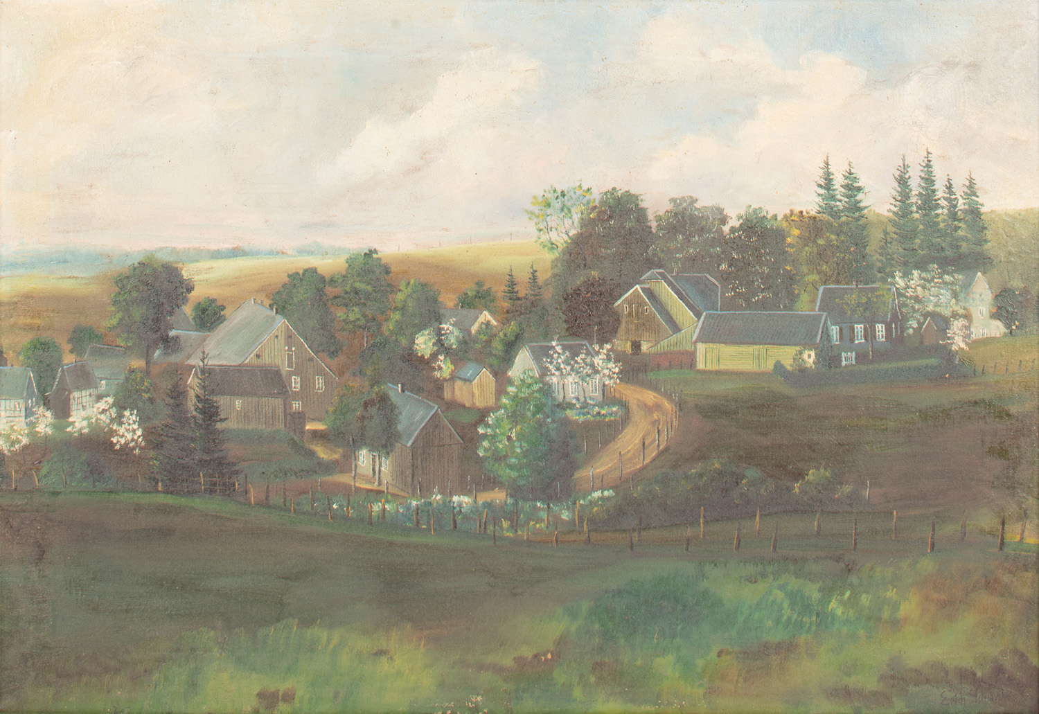 Gemälde Haus Radevormwald Heide