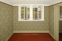 Innenansicht mit Tapete Haus Radevormwald Heide