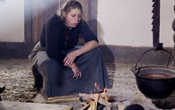 Kochen am offenen Feuer im Wohnstallhaus aus Windeck-Hoppengarten